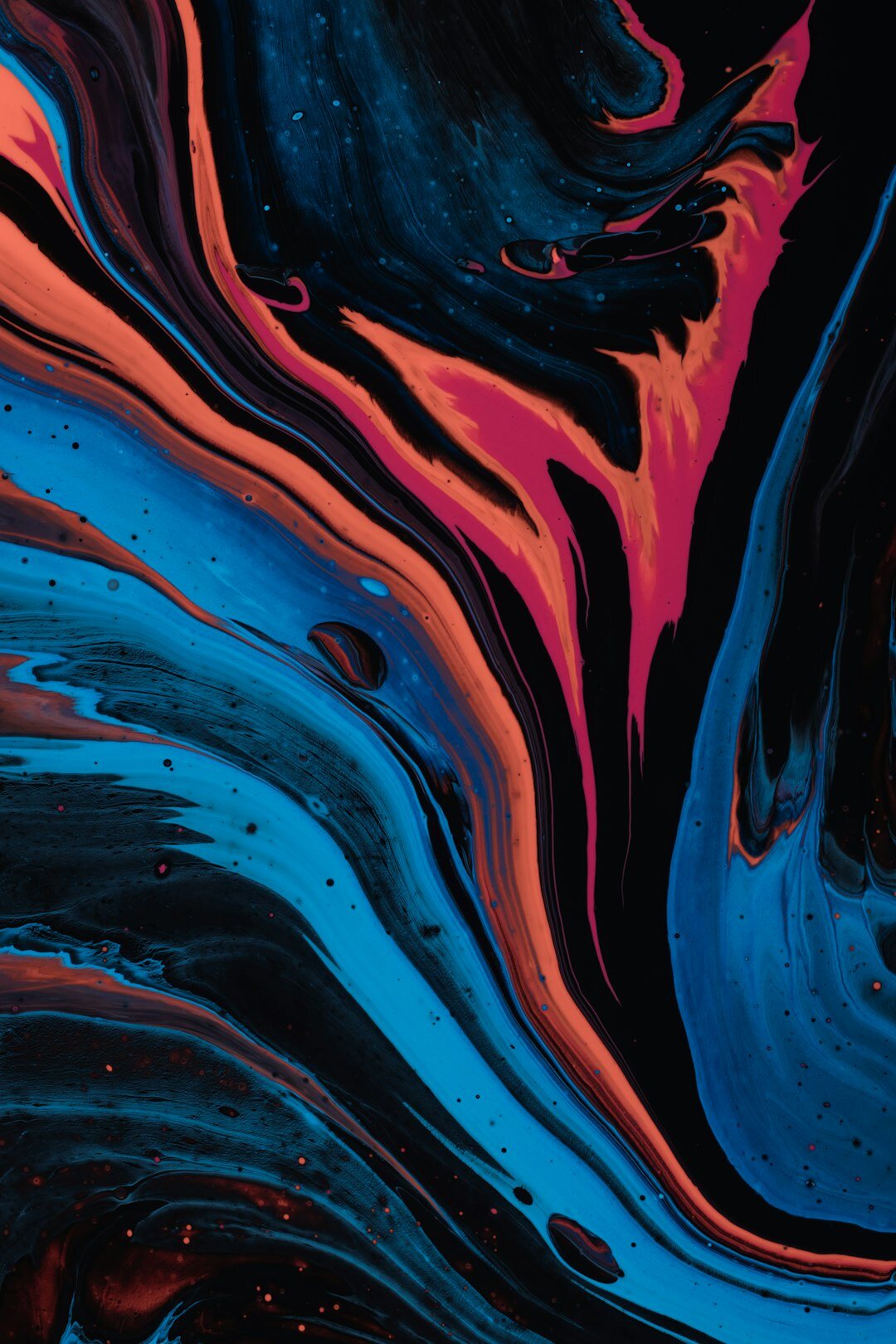 Abstract swirl of colorful paint representing digital creativity and brand growth